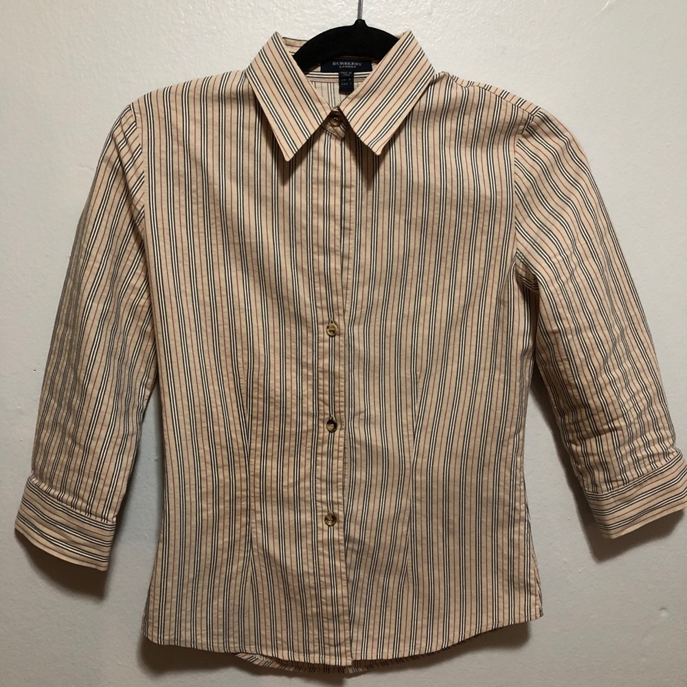 Burberry button down size 2 tan